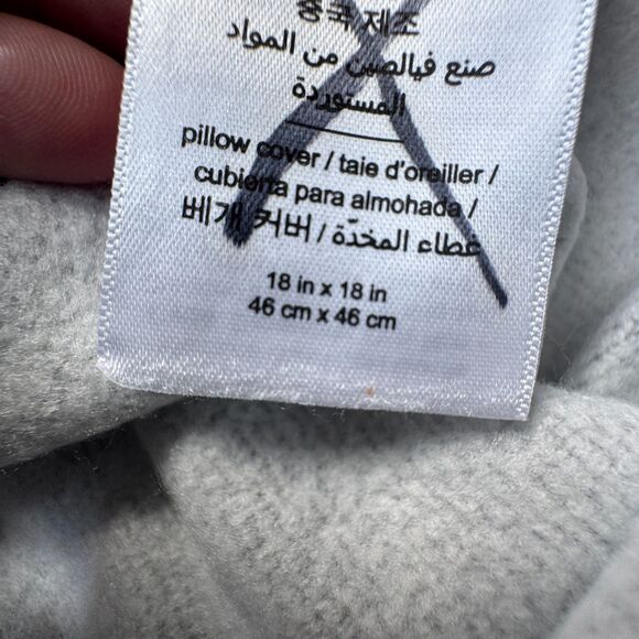 Pottery Barn Teen Heather Gray Fleece 18x18 Kansas City Chiefs Pillow Cover NWOT - Picture 4 of 6